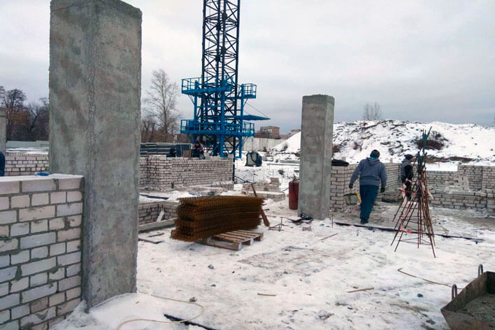Ход строительства первого этажа «ХарьковБудСити» Фото 03